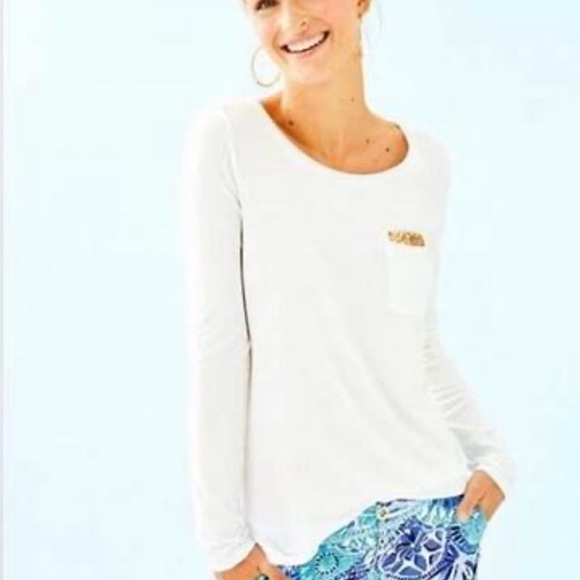 Lilly Pulitzer Louella Long Sleeve Top - Picture 1 of 13